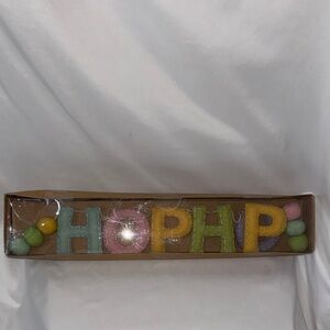 NEW “Hop Hop” Easter Felt Letter Garland 6ft Pastel Decor